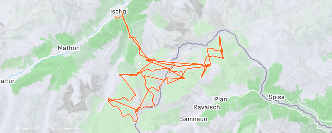 Map of the activity, Ischgl