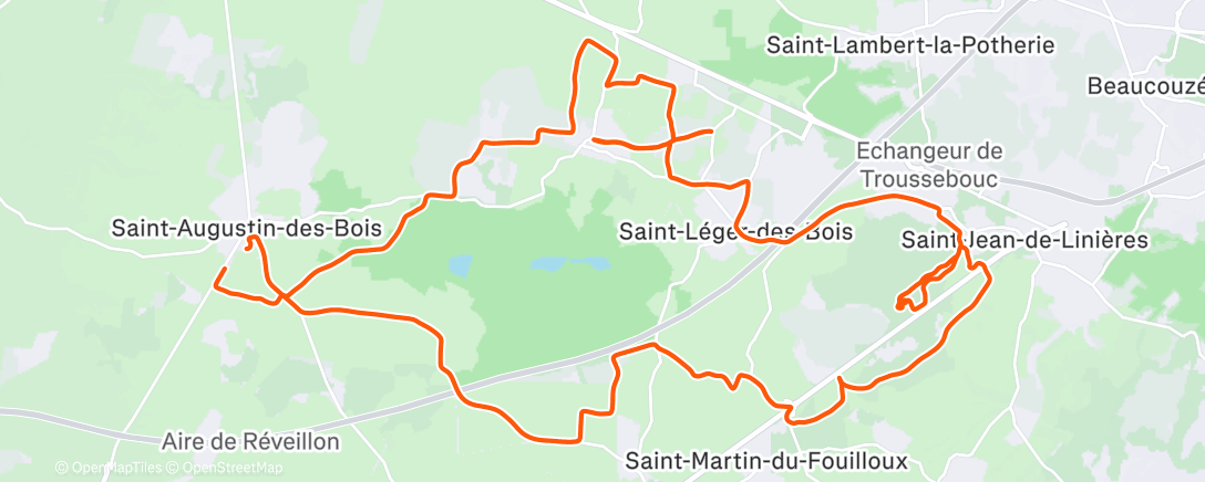 Map of the activity, Sortie VTT - Endurance