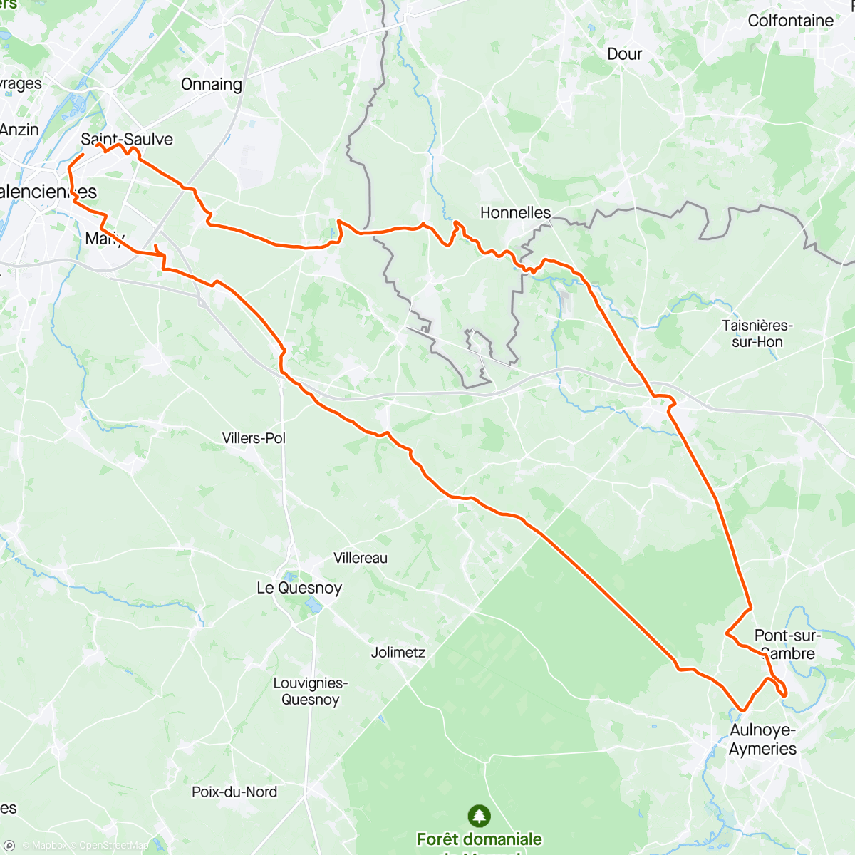 Map of the activity, Gravel dans l'après-midi