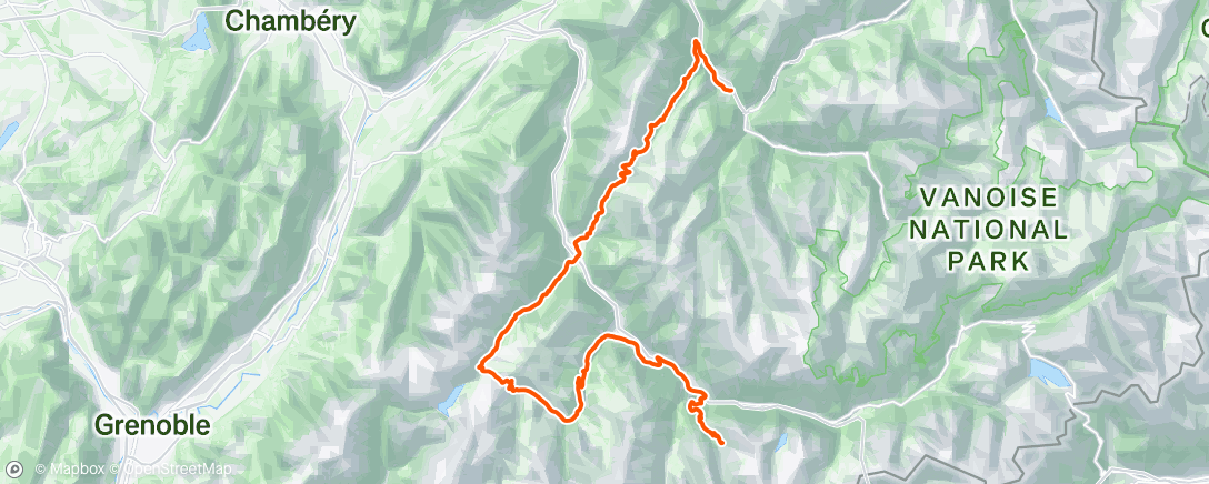 Map of the activity, Dauphine day 7. Quite the climbing today
