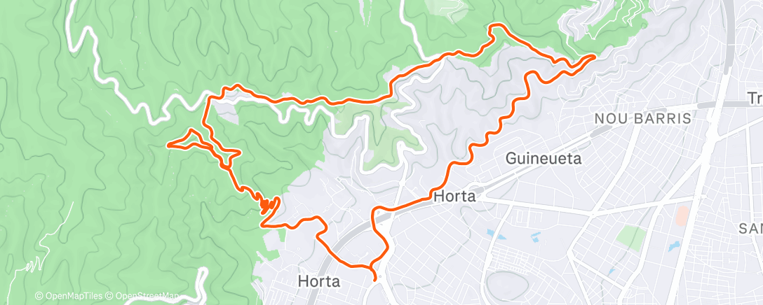 Map of the activity, Collserola 🏃