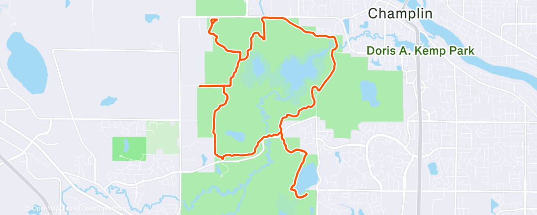 Map of the activity, Morning Run