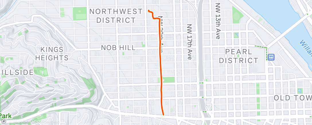 Map of the activity, Night Walk