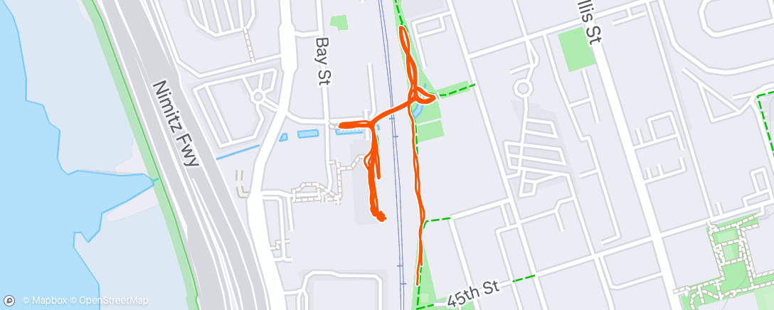Map of the activity, Evening Run