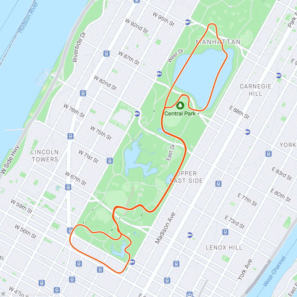 Map of the activity, Zwift - Short Steady Endurance in New York