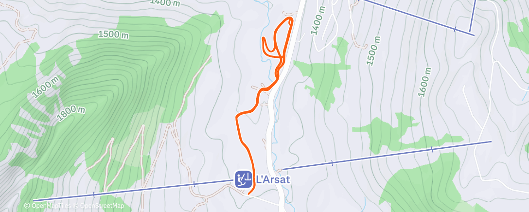 Map of the activity, Ski nordique dans l'après-midi