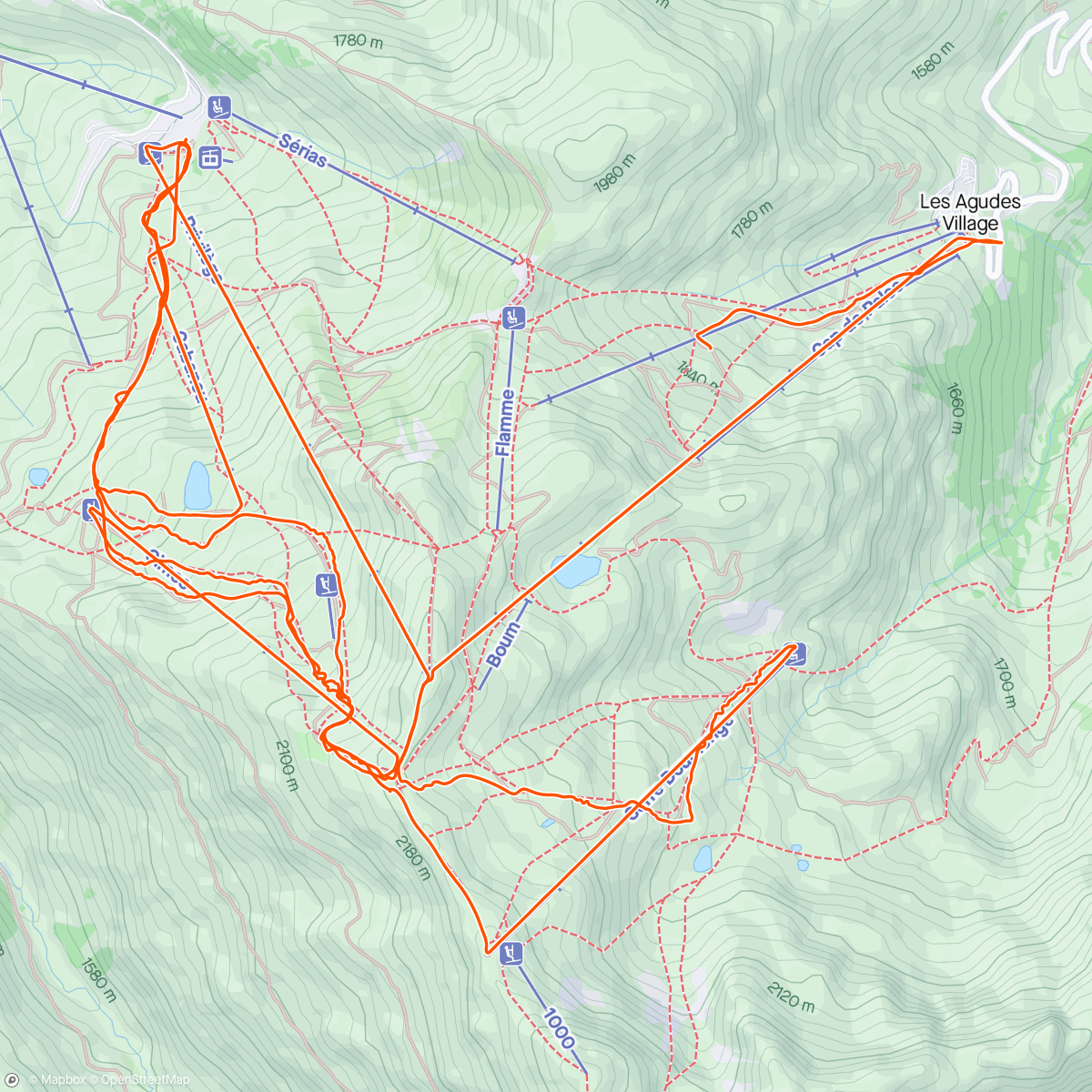 Map of the activity, Dernière matinée de ski