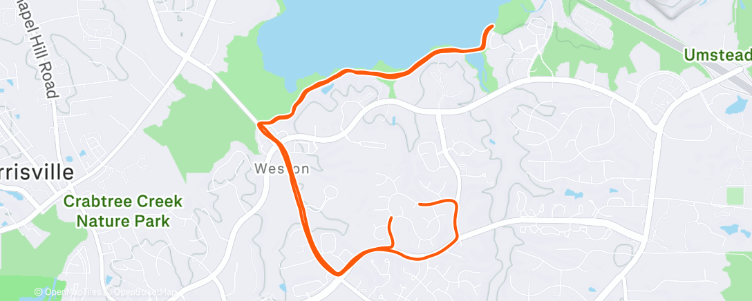 Map of the activity, Morning Run
