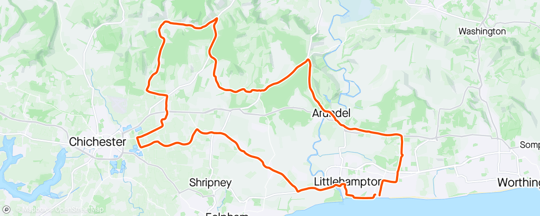 Map of the activity, Sussex 40miler