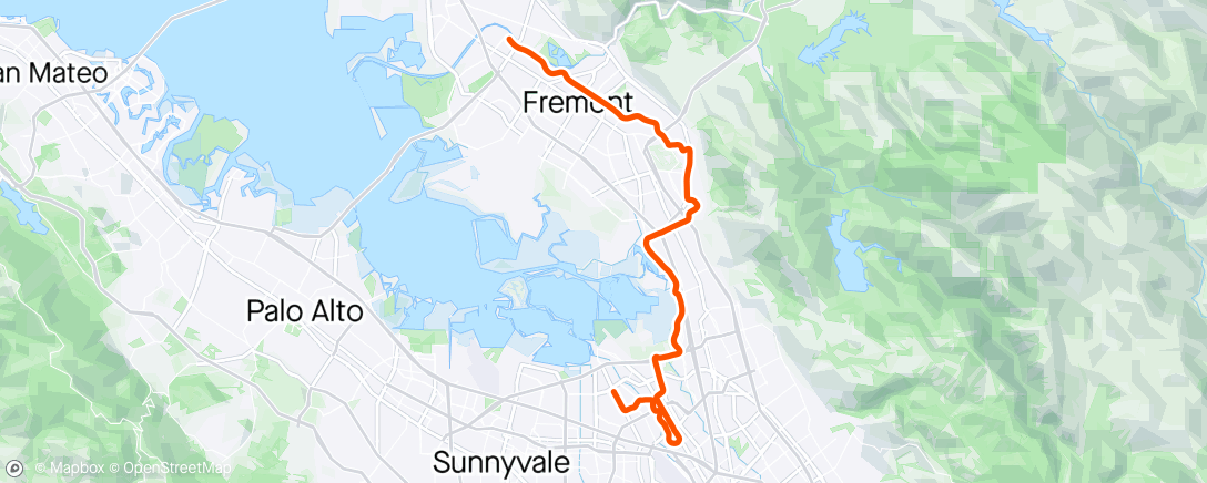 Map of the activity, Tuesday Commute