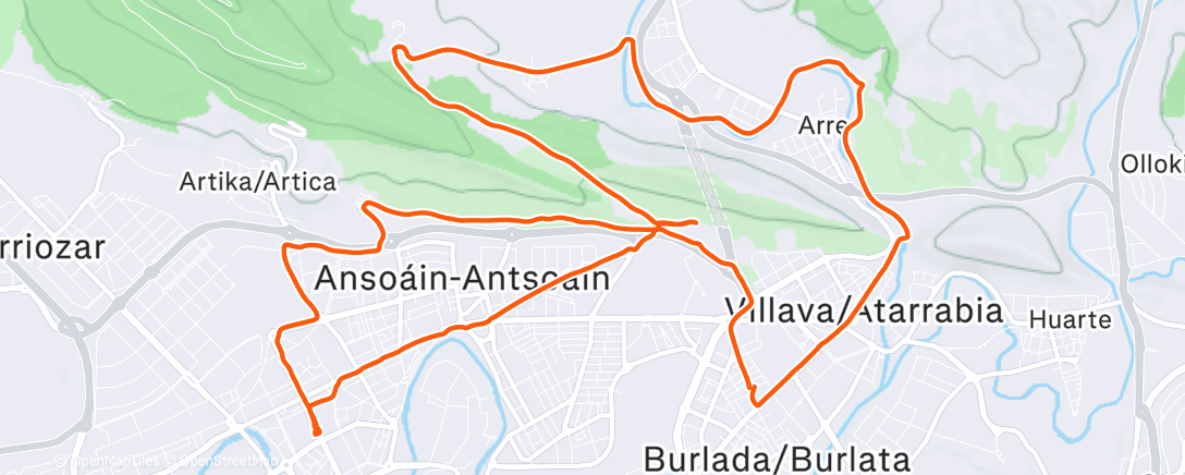 Map of the activity, Rotxabikes y luego improvisando. Mojadura nivel olímpico 🤦🤦🤦⛈️⛈️⛈️⛈️⛈️⛈️⛈️⛈️⛈️