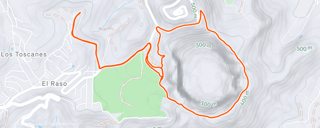 Map of the activity, Lunch Trail Run