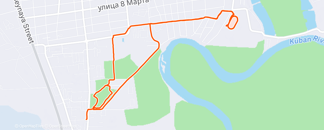 Map of the activity, Дневной забег