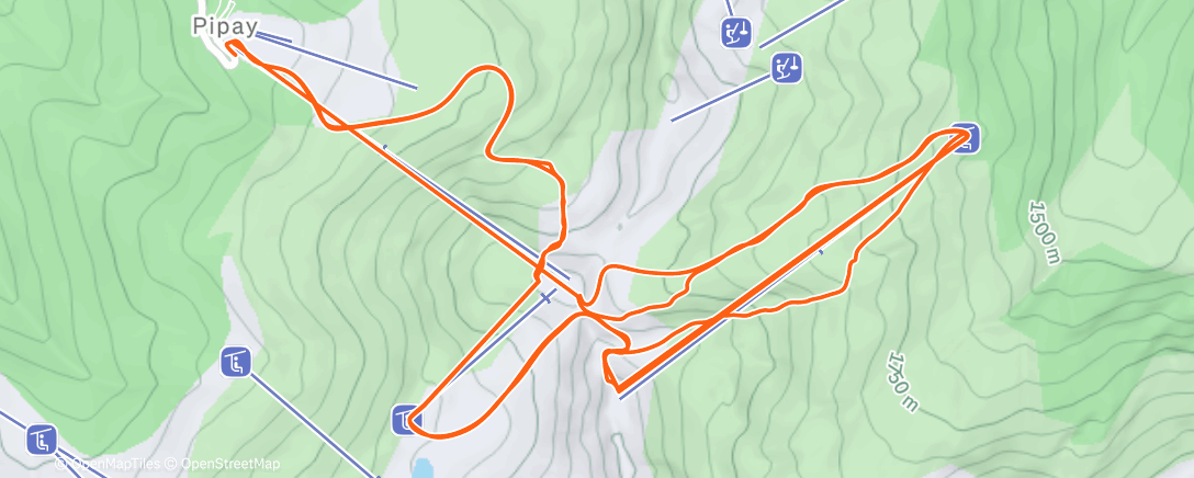 Map of the activity, Morning Alpine Ski