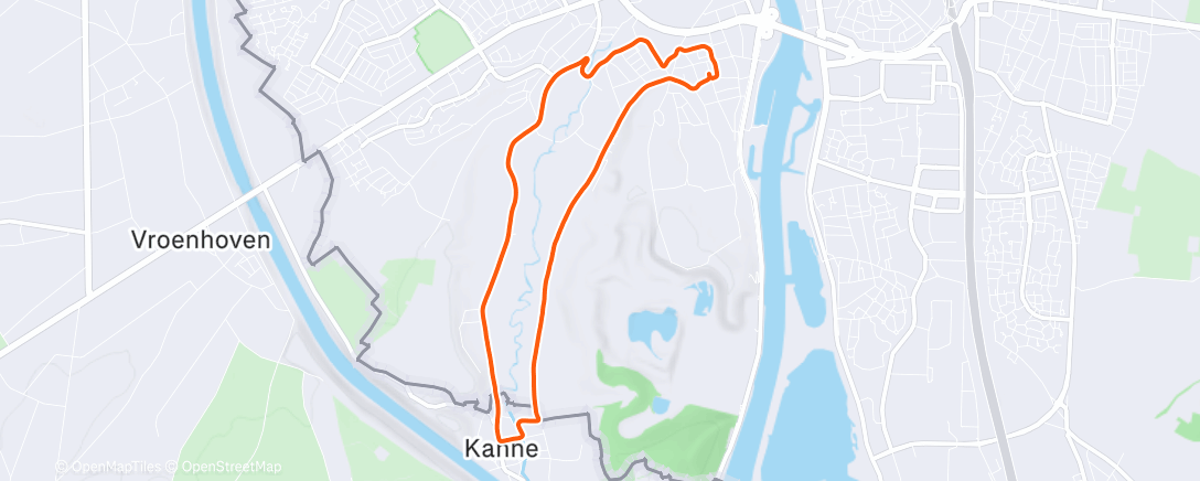 Map of the activity, Namiddagloop