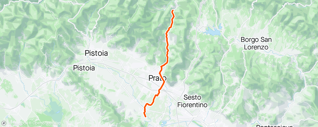 アクティビティ「Ciclismo mattutino」の地図