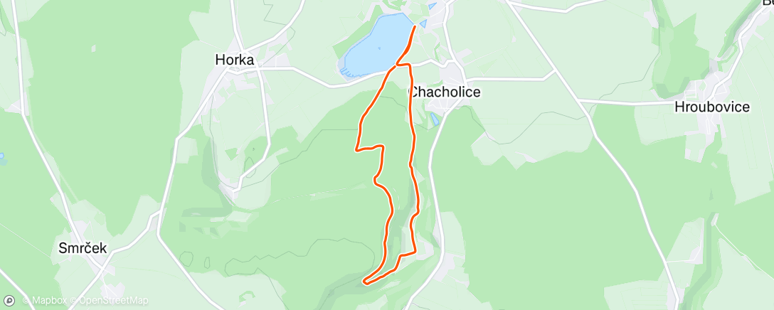 Map of the activity, Afternoon Run