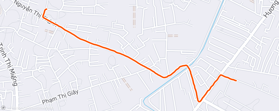 Map of the activity, Morning Run