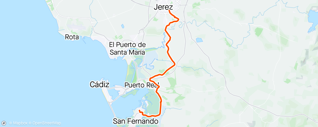 Map of the activity, Vuelta de Jerez