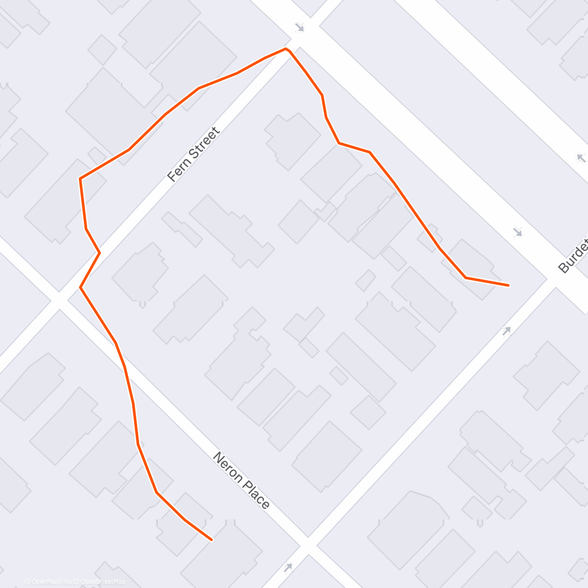 Map of the activity, Randall took Charley for a walk with his Fi Smart Collar