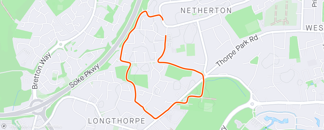 Map of the activity, Evening Walk 🚶‍♂️🐶😀