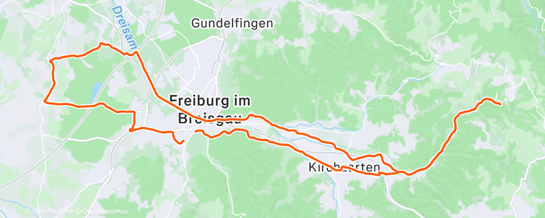 Map of the activity, Mittagsradfahrt