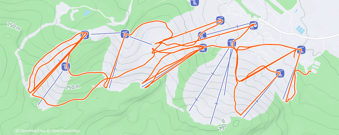 Map of the activity, Morning Alpine Ski