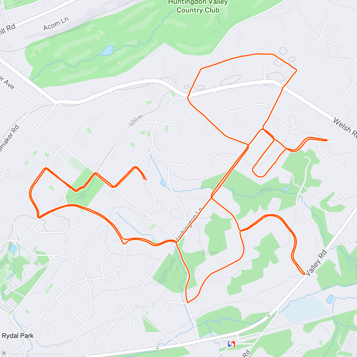 Map of the activity, Morning Run