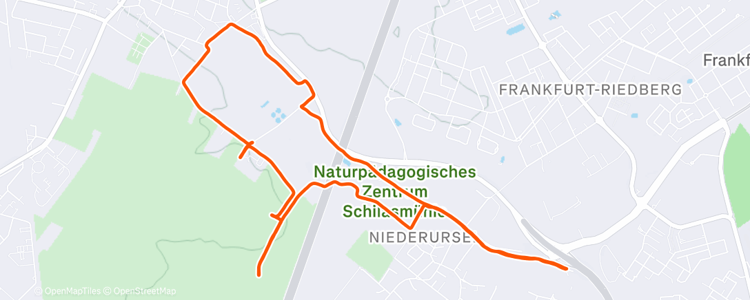 Map of the activity, Lunch Run in light 🌧️