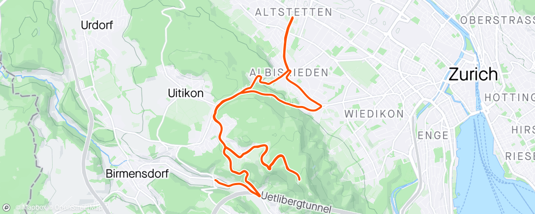 Map of the activity, Early Uetlibergs 🥶 🌄