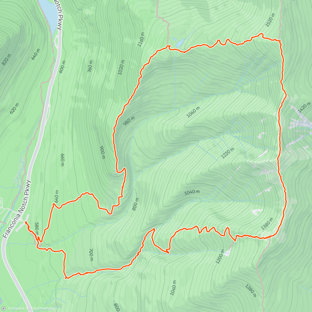 Map of the activity, Red Ridge