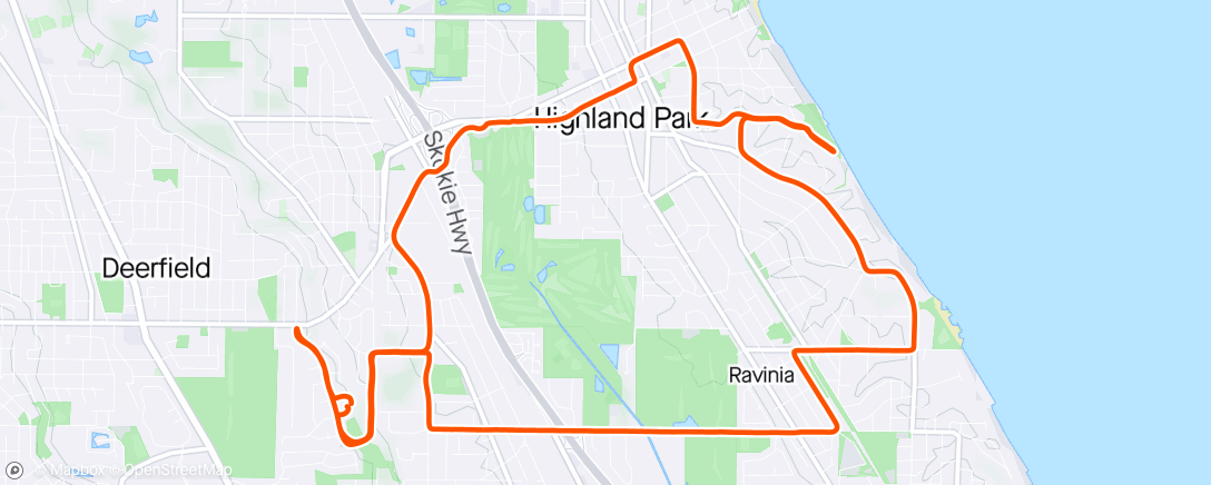 Map of the activity, Lake Plunge Ride