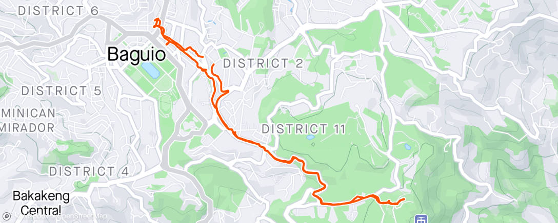 Map of the activity, From running to walking to foodtrip