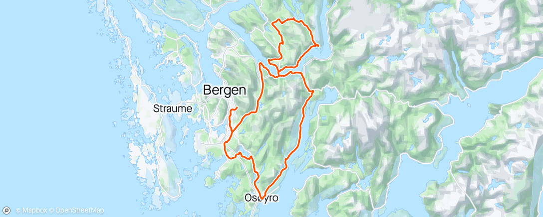 Map of the activity, Lille Osterøy og Gullfjellet