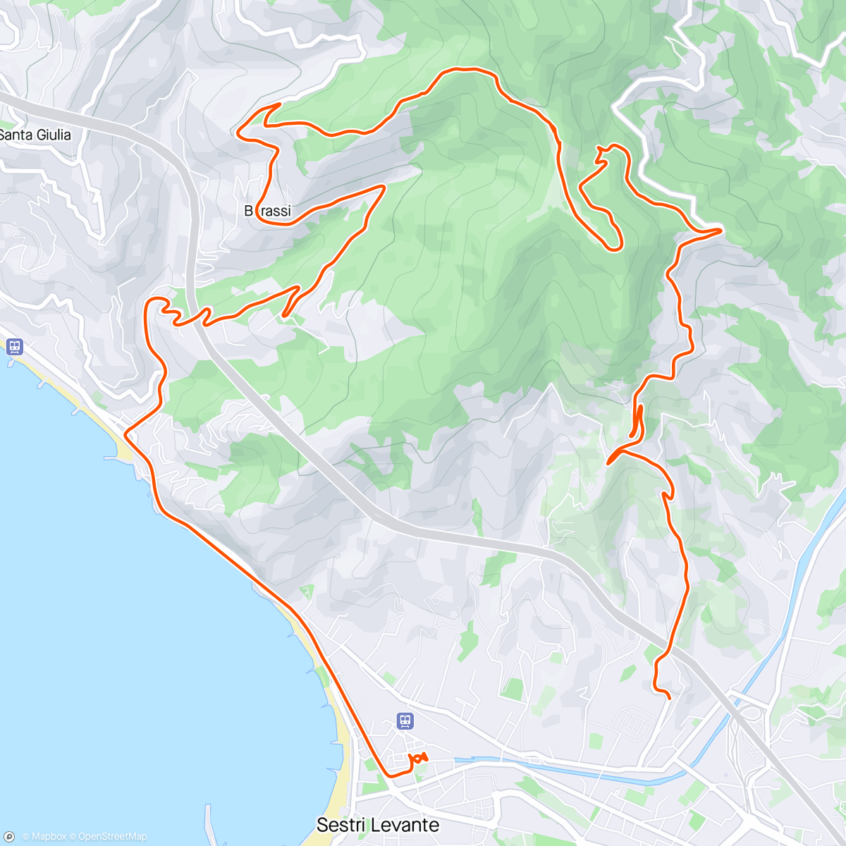 Map of the activity, 1st Day! Corso EBike Tour Leader Sestri Levante