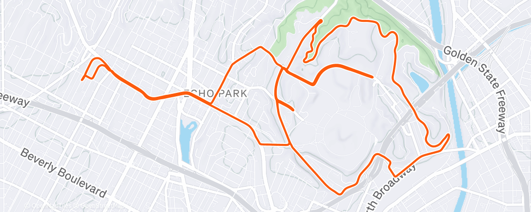 Map of the activity, Cycling