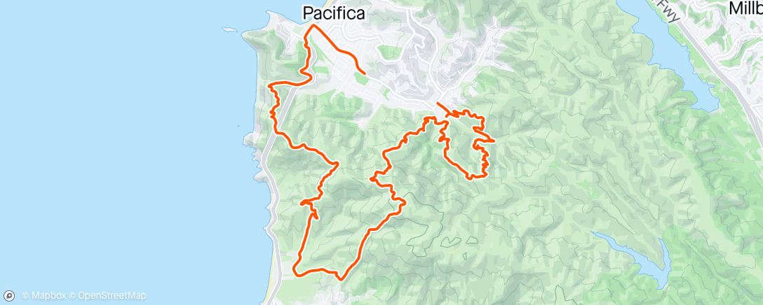 Mapa da atividade, Pacifica, Montara, San Pedro Park