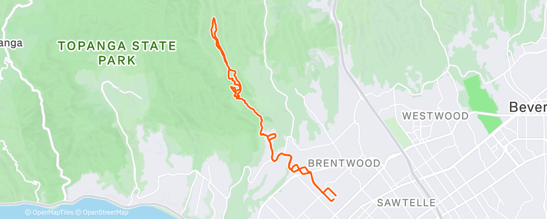 Map of the activity, Mountain Bike Ride