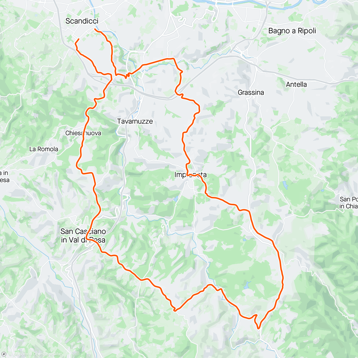 Map of the activity, Aspettando il Giro 🚴‍♂️🩷.... un po' di Chianti 🐓