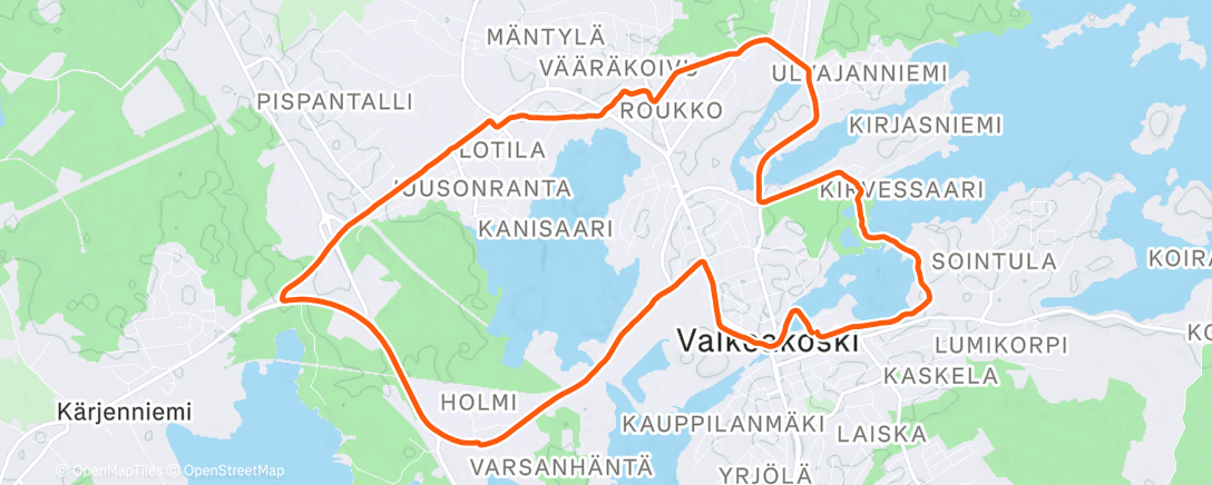 Map of the activity, Lunch Run