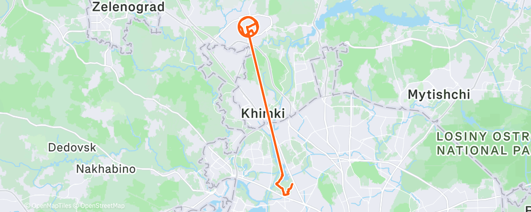 Карта физической активности (Evening Run)