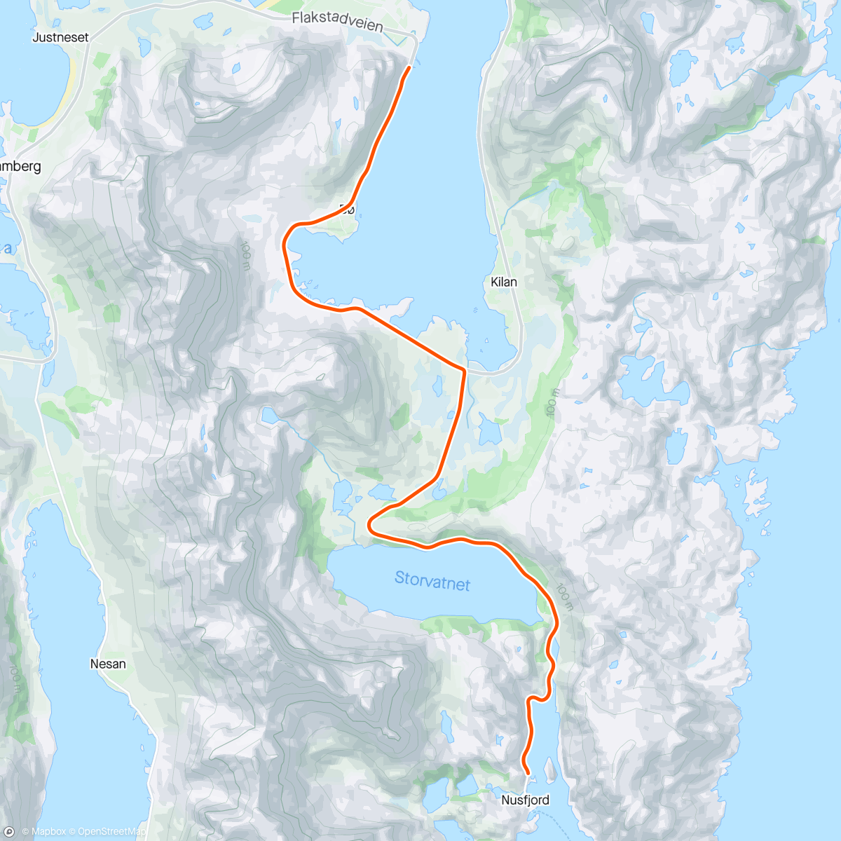 Map of the activity, FulGaz - Nusfjord Lofoten