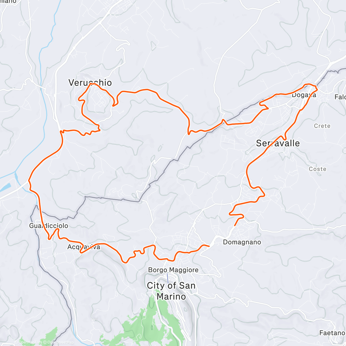 Mapa de la actividad (Pedalata dell'ora di pranzo)