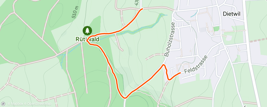 Map of the activity, Lunch Walk