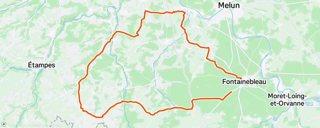 Map of the activity, 🚴‍♂️ Vélo Fontainebleau ☀️