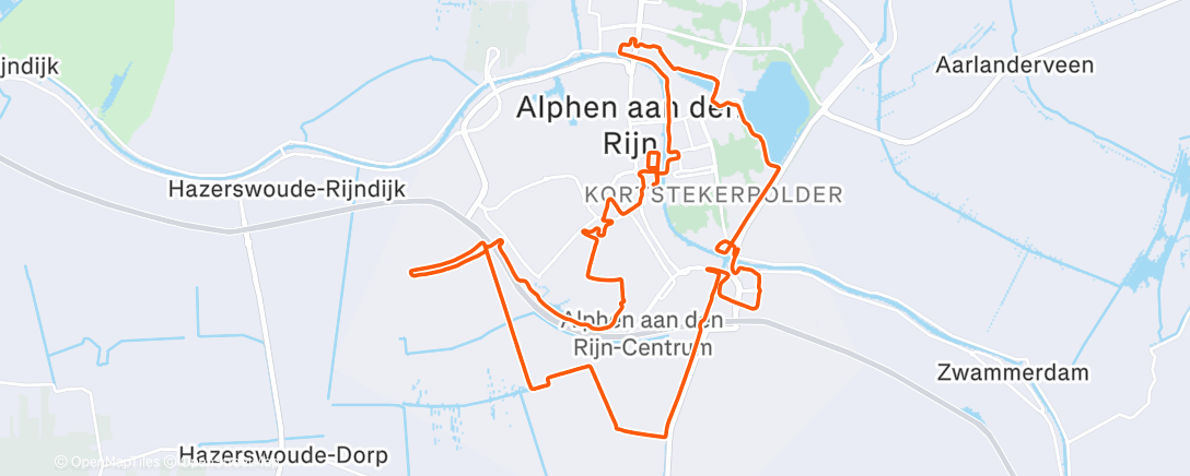 Map of the activity, Lunch Run