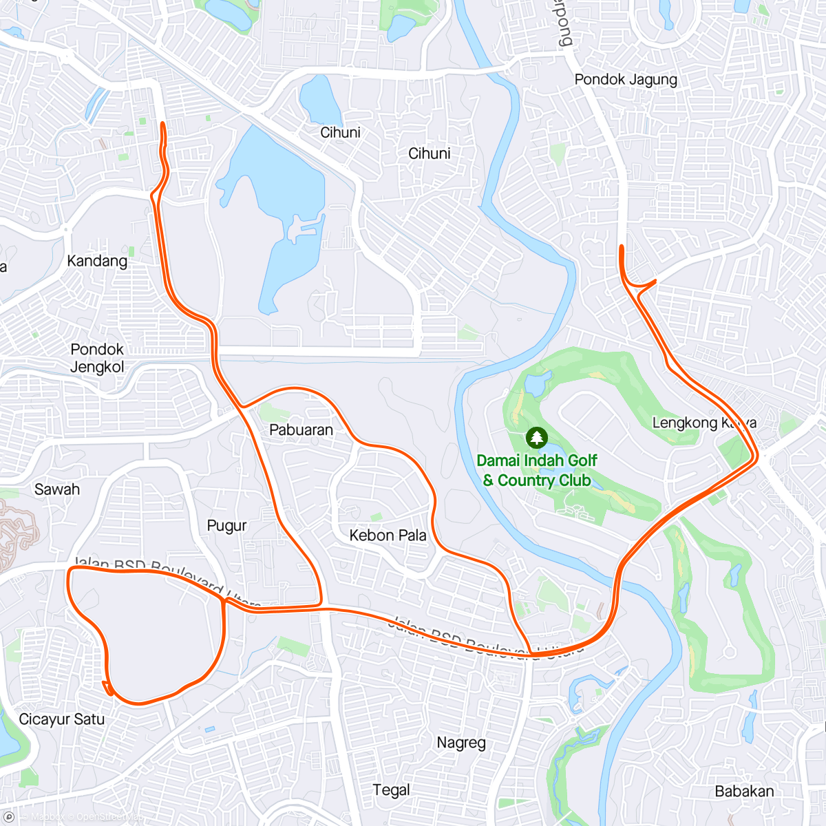 Map of the activity, Recovery ride