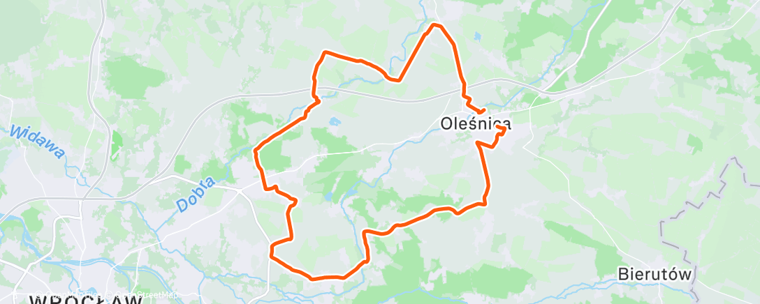 Map of the activity, Foggy Ride