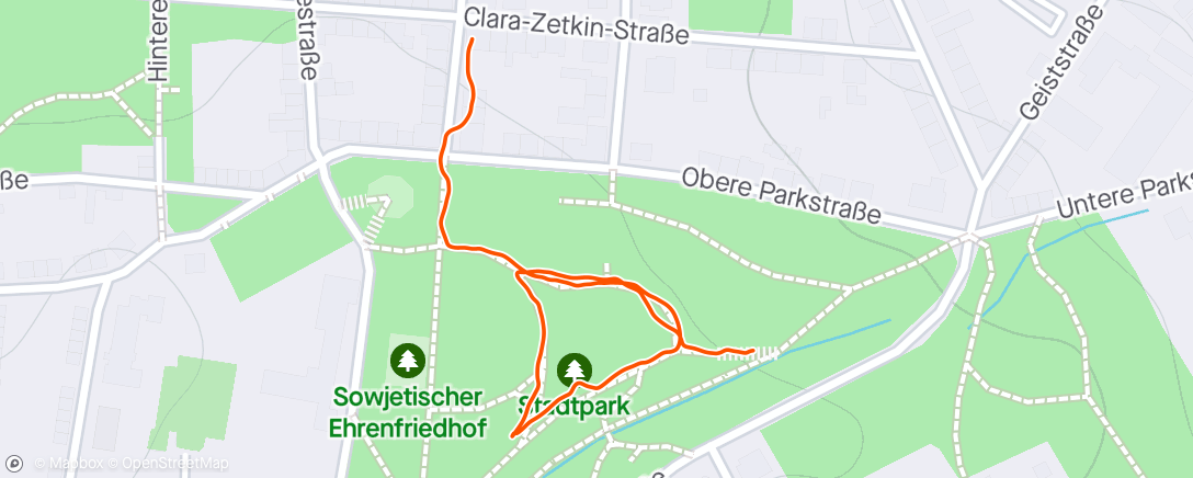 Map of the activity, Spaziergang am Morgen