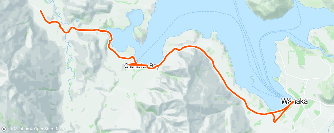 Карта физической активности (FulGaz - Wanaka-Glendhu Bay-Treble Cone)